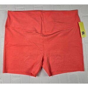 All in Motion Coral Pink Bike Shorts 3X